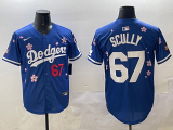 Men's Los Angeles Dodgers #67 Vin Scully Royal 2025 Tokyo Series Limited Stitched  Jersey