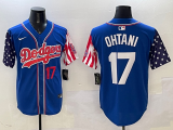 Men's Los Angeles Dodgers #17 Shohei Ohtani Royal Limited Stitched Jersey