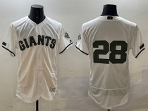 MLB San Francisco Giants #28 Buster Posey White Flex Base Elite Jersey