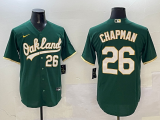 MLB Oakland Athletics #26 Chapman Green Game Nike Jersey