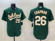 MLB Oakland Athletics #26 Chapman Green Game Nike Jersey