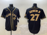 MLB Toronto Blue Jays #27 Guerrero Jr. Black Gold Game Jersey