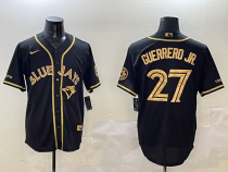 MLB Toronto Blue Jays #27 Guerrero Jr. Black Gold Game Jersey