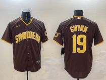 MLB San Diego Padres #19 Tony Gwynn Brown Brown Game Nike Jersey