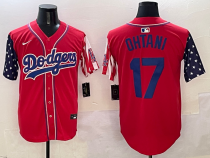 Men's Los Angeles Dodgers #17 Shohei Ohtani  Red Limited Stitched Jersey