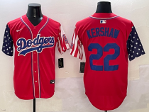 Men's Los Angeles Dodgers #22 Clayton Kershaw Red Limited Stitched Jersey