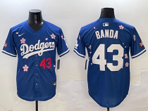 Men's Los Angeles Dodgers #43 Anthony Banda Royal 2025 Tokyo Series Limited Stitched Jersey