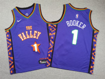 Phoenix Suns #1 Devin Booker Purple 2024/25 City Edition Youth Stitched Jersey