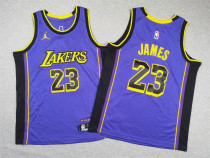 Los Angeles Lakers #23 James Purple 2024 Icon Edition Youth Nike Jersey