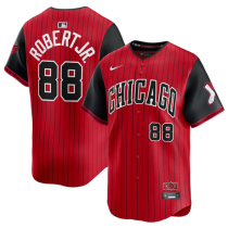 Men's Chicago White Sox #88 Luis Robert Jr. Red/Black 2025 City Connect Limited Stitched Jersey