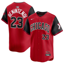 Men's Chicago White Sox #23 Andrew Benintendi Red/Black 2025 City Connect Limited Stitched Jersey