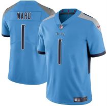 Men's Tennessee Titans #1 Cameron Ward Blue 2025 Draft Vapor Untouchable Limited Jersey