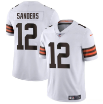 Men's Cleveland Browns #12 Shedeur Sanders White 2025 Vapor Limited Jersey