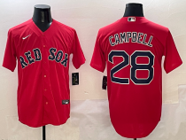 Men's Boston Red Sox #28 Kristian Campbell Red Game Nike Jersey