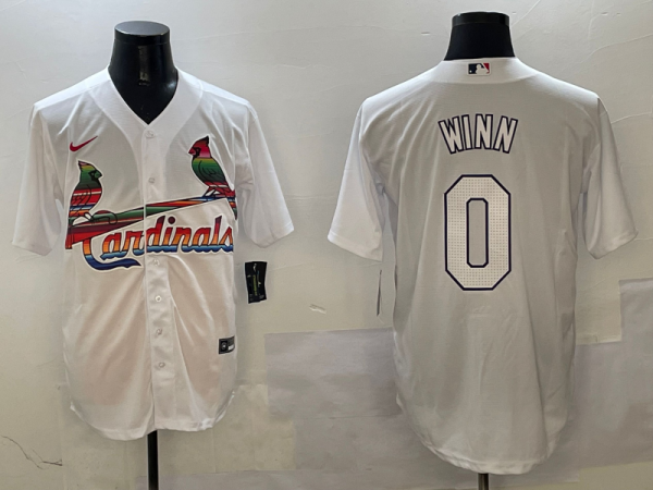 Men's St. Louis Cardinals #0 Masyn Winn White Jersey