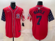 Men's New York Yankees #7 Mickey Mantle Red American Style Limited Stitched Jersey