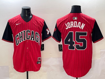 Men's Chicago White Sox #45 Michael Jordan Red/Black 2025 City Connect Limited Stitched Jersey