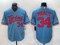 Men's Minnesota Twins #34 Kirby Puckett Blue Game Nike Jersey