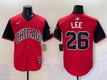 Men's Chicago White Sox #26 Lee Red/Black 2025 City Connect Limited Stitched Jersey