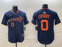 Men's Houston Astros #0 Orbit Navy 2025 City Connect Limited Stitched Baseball Jersey