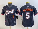Youth San Francisco Giants #5 Yastrzemski Anthracite 2025 City Connect Limited Jersey