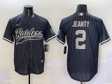 Men's Las Vegas Raiders #2 Ashton Jeanty Black Cool Base Stitched Baseball Jersey