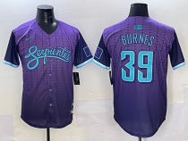 Men's Arizona Diamondbacks #39 Corbin Burnes Purple 2025 City Connect Limited Stitched Jersey