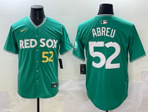 Men's Boston Red Sox #52 Abreu Green 2025 City Connect Limited Stitched Jersey