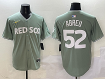 Men's Boston Red Sox #52 Abreu Green 2025 City Connect Limited Stitched Jersey