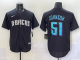 Men's Arizona Diamondbacks #51 Randy Johnson Black Stitched Baseball Jersey