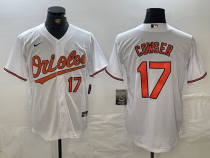 MLB Baltimore Orioles #17 Cowser White Game Nike Jersey