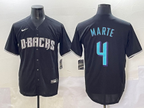 Men's Arizona Diamondbacks #4 Ketel Marte Black Stitched Baseball Jersey