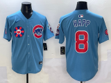 Men's Chicago Cubs #8 Ian Happ Blue 2025 Tokyo Series 2nd Alternate Limited Stitched