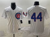 Men's Chicago Cubs #44 Anthony Rizzo White Cool Base Stitched Baseball Jersey