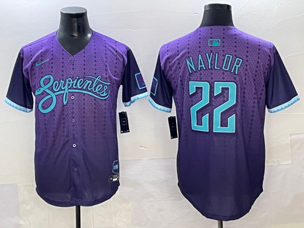 Men's Arizona Diamondbacks #22 Josh Naylor Purple 2025 City Connect Limited Stitched Jersey