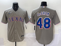 Men's Texas Rangers #48 Jacob DeGrom Grey Nike Game Jersey