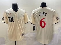 Men's Texas Rangers #6 Josh Jung  Cream Nike Game Jersey
