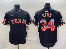 Men's Texas Rangers #34 Ryan Black Mexico Cool Base Stitched Baseball Jersey