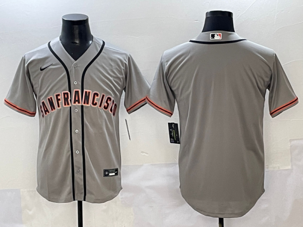 Men's San Francisco Giants Blank Grey Stitched Baseball Jersey