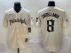 Men's Philadelphia Phillies #8 Nick Castellanos Cream GOTHIC Vapor Limited Stitched Jersey
