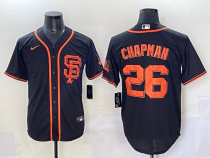 Men's San Francisco Giants #26 Matt Chapman Black Stitched Baseball Jersey