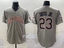 Men's San Diego Padres #23 Fernando Tatis Jr. Grey Game Jersey