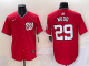 Men's Washington Nationals #29 James Wood Red Game Nike Jersey