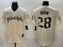 MLB Philadelphia Phillies #28 Bohm Cream GOTHIC Vapor Limited Stitched Jersey