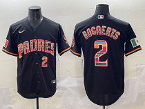 Men's San Diego Padres #2 Xander Bogaerts Black Mexico Jersey