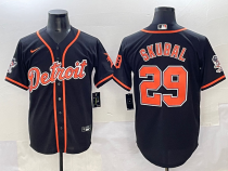 Men's Detroit Tigers #29 Tarik Skubal  Black Game Nike Jersey