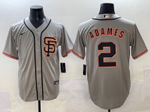 Men's San Francisco Giants #2 Adames Grey Stitched Baseball Jersey