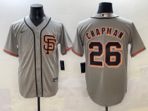 Men's San Francisco Giants #26 Matt Chapman Grey Stitched Baseball Jersey