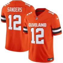 Men's Cleveland Browns #12 Shedeur Sanders Orange 2025 F.U.S.E. Vapor Limited Jersey