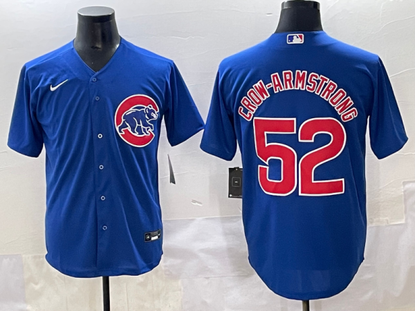 Men's Chicago Cubs #52 Pete Crow-Armstrong Blue Nike Game Jersey